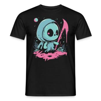 Kawaii Reaper Pastel Goth Cute Anime - Männer T-Shirt - Schwarz - Vorne - AI Model Male 178 light (178cm)