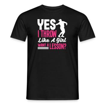 Diskus Diskuswurf Leichtathlet Sportler Geschenk - Männer T-Shirt - Schwarz - Vorne - AI Model Male 178 light (178cm)