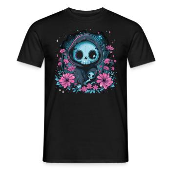 Kawaii Reaper Pastel Goth Cute Anime - Männer T-Shirt - Schwarz - Vorne - AI Model Male 178 light (178cm)