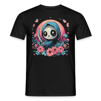 Kawaii Reaper Pastel Goth Cute Anime - Männer T-Shirt - Schwarz - Vorne - AI Model Male 178 light (178cm)