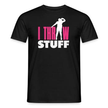 Lancer du disque Athlète Cadeau d’athlète - T-shirt homme - noir - Devant - AI Model Male 178 light (178cm)