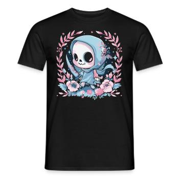 Kawaii Reaper Pastel Goth Cute Anime - Männer T-Shirt - Schwarz - Vorne - AI Model Male 178 light (178cm)