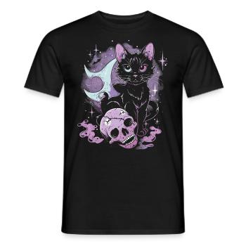 Kawaii Cat Pastel Goth Teuflisch - Männer T-Shirt - Schwarz - Vorne - AI Model Male 178 light (178cm)