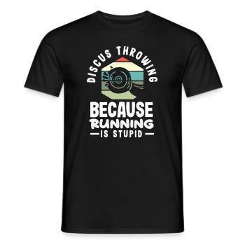 Diskus Diskuswurf Leichtathlet Sportler Geschenk - Männer T-Shirt - Schwarz - Vorne - AI Model Male 178 light (178cm)