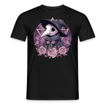 Plague Doctor Kawaii Pastel Gothic - Männer T-Shirt - Schwarz - Vorne - AI Model Male 178 light (178cm)
