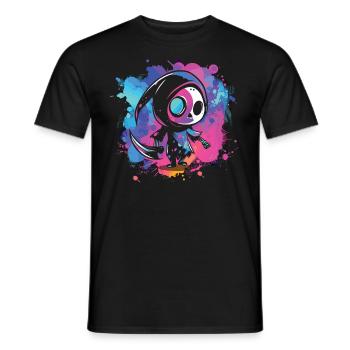 Kawaii Reaper Pastel Goth Cute Anime - Männer T-Shirt - Schwarz - Vorne - AI Model Male 178 light (178cm)