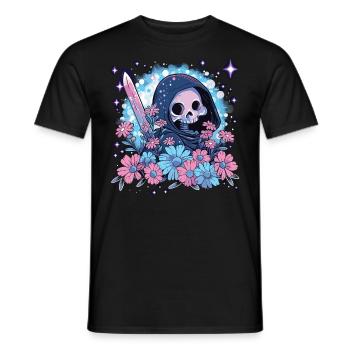 Kawaii Reaper Pastel Goth Cute Anime - Männer T-Shirt - Schwarz - Vorne - AI Model Male 178 light (178cm)