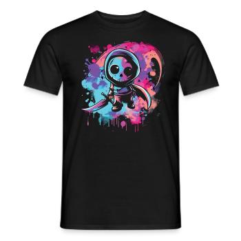 Kawaii Reaper Pastel Goth Cute Anime - Männer T-Shirt - Schwarz - Vorne - AI Model Male 178 light (178cm)