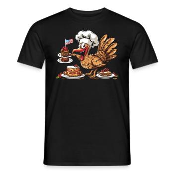 Dankbares Gobble Wobble Thanksgiving - Männer T-Shirt - Schwarz - Vorne - AI Model Male 178 light (178cm)