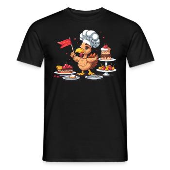 Dankbares Gobble Wobble Thanksgiving - Männer T-Shirt - Schwarz - Vorne - AI Model Male 178 light (178cm)