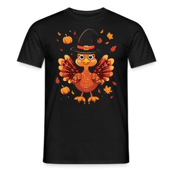 Dankbares Gobble Wobble Thanksgiving - Männer T-Shirt - Schwarz - Vorne - AI Model Male 178 light (178cm)