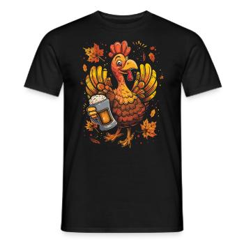 Dankbares Gobble Wobble Thanksgiving - Männer T-Shirt - Schwarz - Vorne - AI Model Male 178 light (178cm)