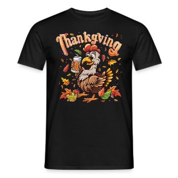 Dankbares Gobble Wobble Thanksgiving - Männer T-Shirt - Schwarz - Vorne - AI Model Male 178 light (178cm)