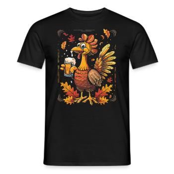 Dankbares Gobble Wobble Thanksgiving - Männer T-Shirt - Schwarz - Vorne - AI Model Male 178 light (178cm)