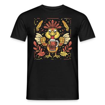 Grateful Gobble Wobble Thanksgiving - Men's T-Shirt - black - Front - AI Model Male 178 light (178cm)