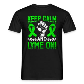 Wear Green Lyme Disease Awareness - Men's T-Shirt - black - Front - AI Model Male 178 light (178cm)
