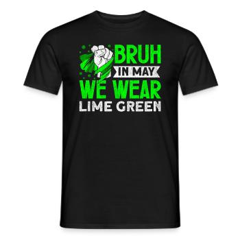 Wear Green Lyme Disease Awareness - Men's T-Shirt - black - Front - AI Model Male 178 light (178cm)