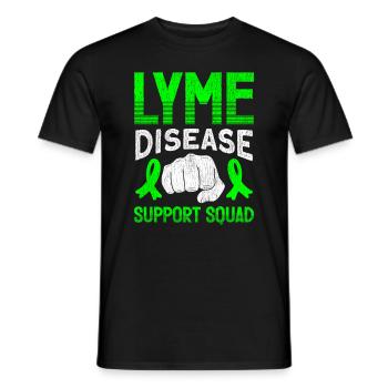 Wear Green Lyme Disease Awareness - Men's T-Shirt - black - Front - AI Model Male 178 light (178cm)