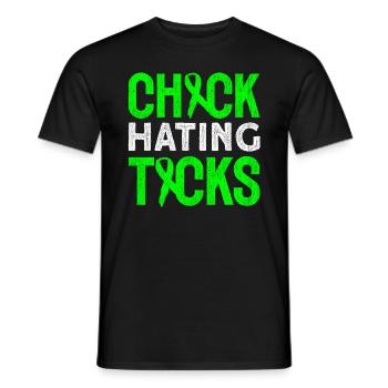 Wear Green Lyme Disease Awareness - Men's T-Shirt - black - Front - AI Model Male 178 light (178cm)