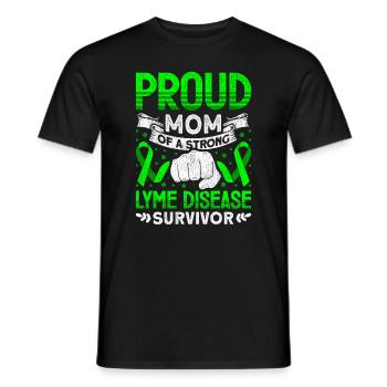 Wear Green Lyme Disease Awareness - Men's T-Shirt - black - Front - AI Model Male 178 light (178cm)