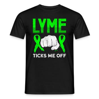 Wear Green Lyme Disease Awareness - Men's T-Shirt - black - Front - AI Model Male 178 light (178cm)