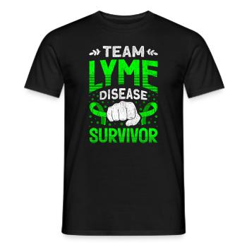 Wear Green Lyme Disease Awareness - Men's T-Shirt - black - Front - AI Model Male 178 light (178cm)