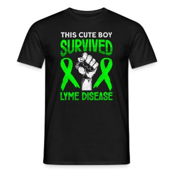 Wear Green Lyme Disease Awareness - Men's T-Shirt - black - Front - AI Model Male 178 light (178cm)