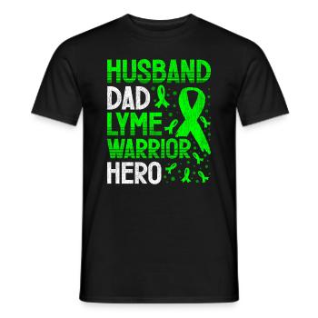 Wear Green Lyme Disease Awareness - Men's T-Shirt - black - Front - AI Model Male 178 light (178cm)