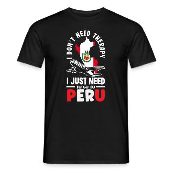 Peru Peruaner Geschenk - Männer T-Shirt - Schwarz - Vorne - AI Model Male 178 light (178cm)