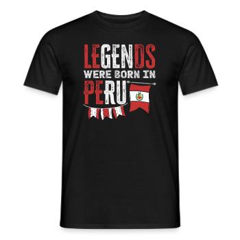 Peru Peruaner Geschenk - Männer T-Shirt - Schwarz - Vorne - AI Model Male 178 light (178cm)