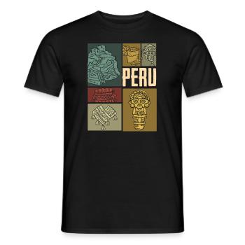 Peru Peruaner Geschenk - Männer T-Shirt - Schwarz - Vorne - AI Model Male 178 light (178cm)