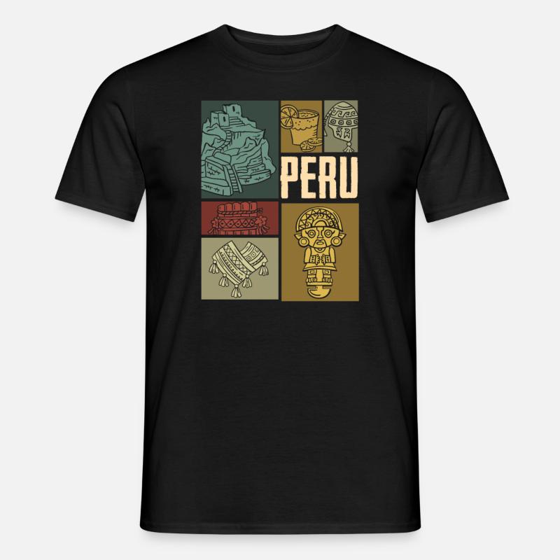 Peru Peru Peru Prezent - T-shirt męski - czarny