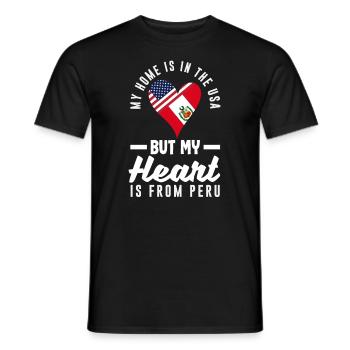 Peru Peruaner Geschenk - Männer T-Shirt - Schwarz - Vorne - AI Model Male 178 light (178cm)