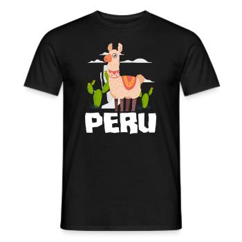 Peru Peruaner Geschenk - Männer T-Shirt - Schwarz - Vorne - AI Model Male 178 light (178cm)