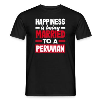 Peru Peruaner Geschenk - Männer T-Shirt - Schwarz - Vorne - AI Model Male 178 light (178cm)
