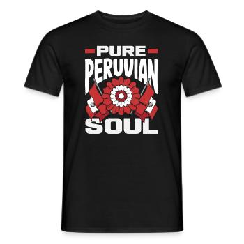 Peru Peruaner Geschenk - Männer T-Shirt - Schwarz - Vorne - AI Model Male 178 light (178cm)