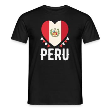 Peru Peruaner Geschenk - Männer T-Shirt - Schwarz - Vorne - AI Model Male 178 light (178cm)