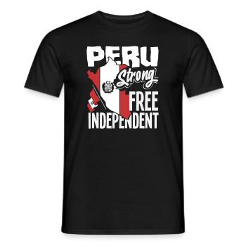Peru Peruaner Geschenk - Männer T-Shirt - Schwarz - Vorne - AI Model Male 178 light (178cm)