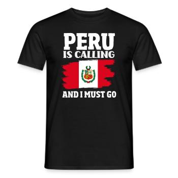 Peru Peruaner Geschenk - Männer T-Shirt - Schwarz - Vorne - AI Model Male 178 light (178cm)