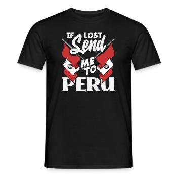 Peru Peruaner Geschenk - Männer T-Shirt - Schwarz - Vorne - AI Model Male 178 light (178cm)