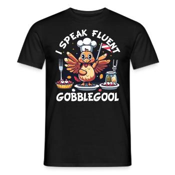 Gobblegool Dinde Thanksgiving - T-shirt homme - noir - Devant - AI Model Male 178 light (178cm)