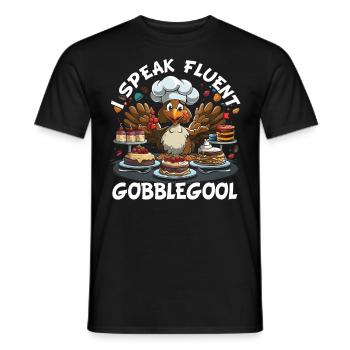 Gobblegool Dinde Thanksgiving - T-shirt homme - noir - Devant - AI Model Male 178 light (178cm)