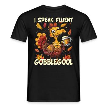Gobblegool Dinde Thanksgiving - T-shirt homme - noir - Devant - AI Model Male 178 light (178cm)