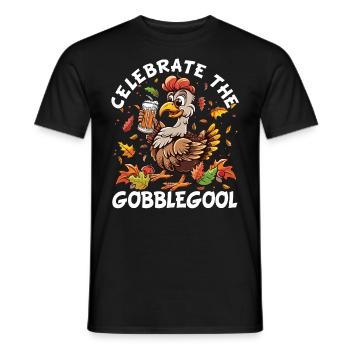 Gobblegool Dinde Thanksgiving - T-shirt homme - noir - Devant - AI Model Male 178 light (178cm)