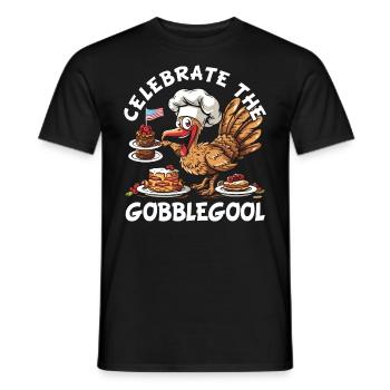 Gobblegool Dinde Thanksgiving - T-shirt homme - noir - Devant - AI Model Male 178 light (178cm)