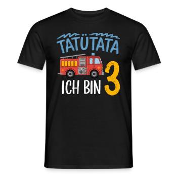 3e anniversaire de la brigade de pompiers de Tatütata - T-shirt homme - noir - Devant - AI Model Male 178 light (178cm)