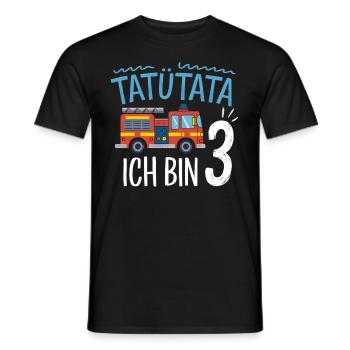 3e anniversaire de la brigade de pompiers de Tatütata - T-shirt homme - noir - Devant - AI Model Male 178 light (178cm)