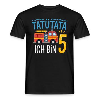 5e anniversaire de la brigade de pompiers de Tatütata - T-shirt homme - noir - Devant - AI Model Male 178 light (178cm)