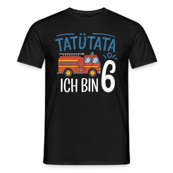 6e anniversaire de la brigade de pompiers de Tatütata - T-shirt homme - noir - Devant - AI Model Male 178 light (178cm)