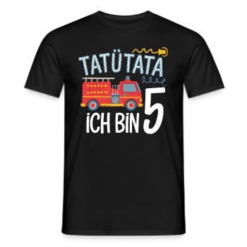 5e anniversaire de la brigade de pompiers de Tatütata - T-shirt homme - noir - Devant - AI Model Male 178 light (178cm)